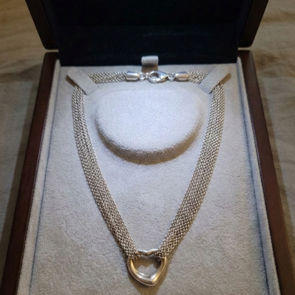 Elegant Sterling Silver Heart Necklace